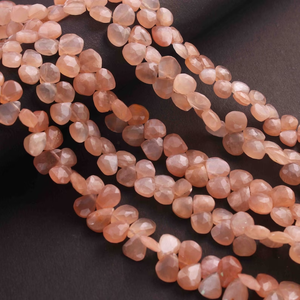 Peach <b>Moonstone</b> Round Beads Pink Color String Loose Glass Beaded Charm Bead DIY Jewelry Making for Women - Product Image 6