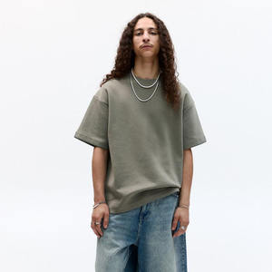 Streetwear personnalisé de haute qualité, t-shirts surdimensionnés à épaules tombantes, sérigraphie 280 300 Gsm Heavyweight Men T Shirt 2025 - Product Image 4