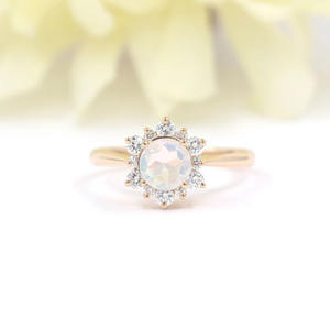 Rainbow <b>Moonstone</b> <b>ring</b> Solid 925 Sterling Silver Women Finger Wedding Engagement Valentine Day Gift <b>Ring</b> Wholesale bulk - Product Image 1
