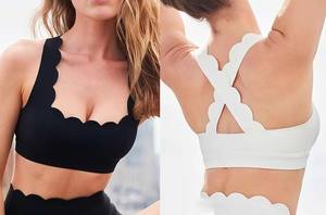 Soutien-gorge de yoga sexy à col carré pour femmes soutien-gorge de sport doux à faible impact avec logo avant haut d'entraînement respirant - Product Image 3