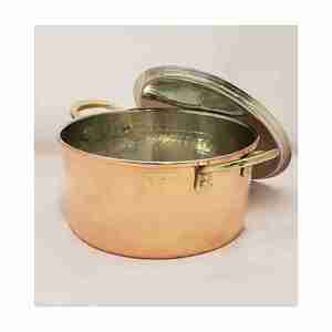 Forte demande Prix raisonnable Plat à riz de luxe écologique Pot de service en cuivre Couleur et logo personnalisés Ensemble de cuisine - Product Image 5