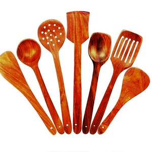 Nuevo Juego de Utensilios para Ensalada de Acacia, Ecológicos, Aptos para Lavavajillas, Hechos en India - Product Image 6