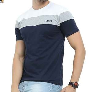 T-shirt blanc homme et femme 100% coton découpé et cousu panneau travail couleur personnalisée logo brodé personnalisé de votre entreprise - Product Image 1