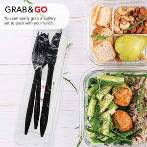 Paquetes de Cubiertos Desechables Ecológicos Richfull para Fiestas, Saleros y Pimenteros - Cantidad Personalizable, Biodegradables y Ecológicos - Product Image 5