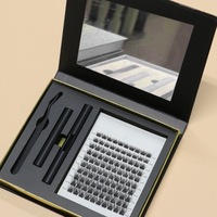Pestañas Postizas Individuales 2026 Wispy Spiky DIY en Racimo, Curva D, Volumen Esponjoso 40D-80D, Extensiones de Pestañas con Banda Delgada y Flexible para Debajo de las Pestañas