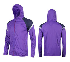 Coupe-vent de football double couche imperméable et coupe-vent Veste d'entraînement à fermeture éclair complète Veste coupe-vent de sport pour hommes - Product Image 2