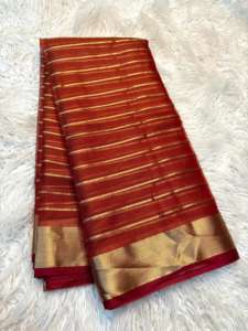 New Designer Women's Adult Pure Soft <b>Organza</b> Tissue <b>Silk</b> Saree Perfect Party Wear Fancy Saree From Surat India - Product Image 4