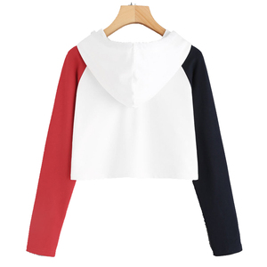 Top Design andHot Selling Factory Precio bajo OEM Logotipo personalizado 100% Algodón Mujeres Sudadera con capucha recortada en blanco 2025 - Product Image 2