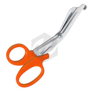 Tijeras de vendaje universales hechas a medida, mango de plástico naranja de 5,12 ", venta al por mayor, tijeras Lister de acero inoxidable, instrumentos médicos - Product Image 1
