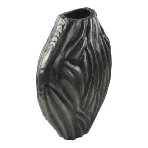 Vente chaude en aluminium martelé couleur noire Vase meilleure qualité différentes tailles Logo personnalisé et Design Vase à fleurs - Product Image 4