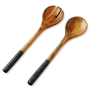 Juego de Servidores de Ensalada Recubiertos de Resina, Último Modelo, Ecológicos, Aptos para Lavavajillas, Utensilios de Cocina Modernos de 11 Pulgadas, Hechos en India - Product Image 2