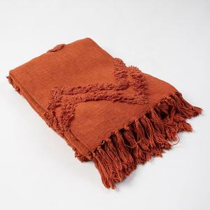 Manta de algodón con mechones de lujo, manta tejida Bohemia con borlas para venta al por mayor y decoración del hogar - Product Image 4