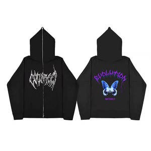 Sudadera con capucha transpirable de gran tamaño para hombre de invierno de algodón 100% de Color sólido con bolsillo liso teñido precio más vendido - Product Image 5