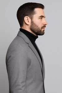 Blazer en laine gris pour homme très demandé, tendance, à deux boutons, pour les professionnels, disponible à un prix raisonnable - Product Image 3