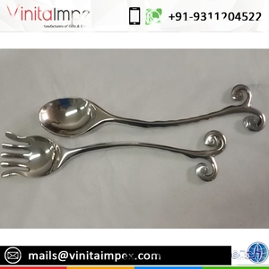 ชุดเครื่องใช้บนโต๊ะอาหารทำจากอลูมิเนียมเป็นมิตรต่อสิ่งแวดล้อมและสวยงามทันสมัยปลอดภัยด้วยอุปกรณ์รับประทานอาหารที่ทำจากแก้วสำหรับสลัด - Product Image 3