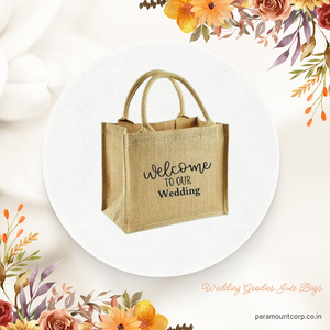 Sac fourre-tout en toile de jute naturel pliable et réutilisable imprimé écologique recyclé avec logo personnalisé pour emballage de cadeau de mariage - Product Image 4