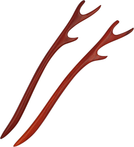 Elegantes horquillas de madera con opciones de grabado personalizado, se aceptan horquillas de madera personalizadas para elegantes accesorios de madera para el cabello - Product Image 5