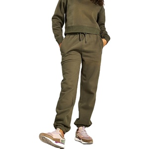 Wholesale Custom 100% Cotton Fleece Loose Fitness Sports Wear Thick Baggy Jogger Pants Quick Dry Woman's Sweatpants for Women - Product Image 1