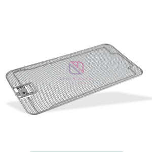 Panier chirurgical perforé en acier inoxydable avec base plate et couvercle latéral |   Plateau pour instruments médicaux certifié CE ISO - Product Image 1