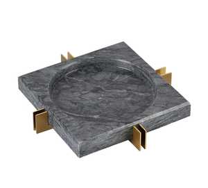 Handmade Marble Ashtray for Home Hotel and <b>Office</b> Use Wood and Stone Smoking <b>Tray</b> Custom Size and Logo Available for - Product Image 1