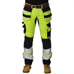 Vente en gros de vêtements unisexes vêtements de travail de sécurité haute visibilité pantalon pantalon réfléchissant de sécurité routière personnalisé de haute qualité - Product Image 4