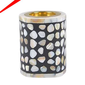 Quemador de mubkhar de mármol hecho a mano con Banda Dorada decorativa, quemador de bakhoor - Product Image 2