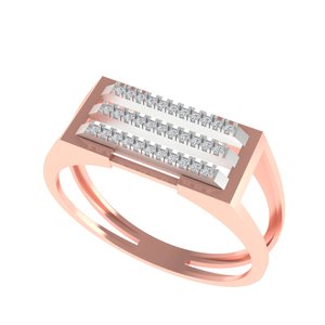 Anillo de diamantes de corte redondo para mujer de oro de 18 quilates superventas, diamantes certificados naturales finos elegantes a la moda para aniversario de bodas IGI - Product Image 1