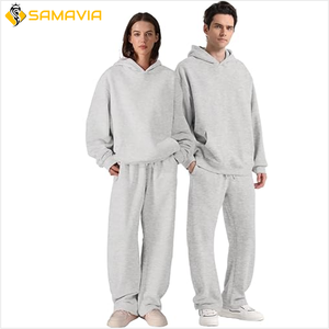 Sudadera con capucha holgada personalizada para parejas, Sudadera con capucha de lana, sudaderas con capucha de gran tamaño informales unisex básicas/mezcla de algodón - Product Image 4