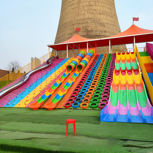 Conception chaude long toboggan parc d'attractions manèges palpitants système de sécurité attractions de parcs à thème manèges monde toboggan arc-en-ciel à vendre - Product Image 6