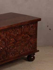 Caja de Almacenamiento de Madera Rústica con Tapa para Sala de Estar, Dormitorio, Solución de Almacenamiento para el Hogar, para Mantas, Ropa y Accesorios - Product Image 4