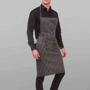 Delantal de chef para hombres y mujeres con bolsillos, delantal de lona de algodón para cocina, pintura de artista para hornear, delantales de trabajo con espalda cruzada - Product Image 4