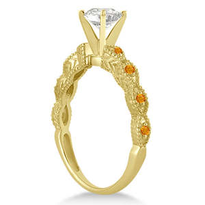 Ensemble de mariage vintage plaqué or jaune et blanc 18 carats avec diamant citrine de 0,95 ct et perle d'eau douce pour mariages et fêtes - Product Image 2