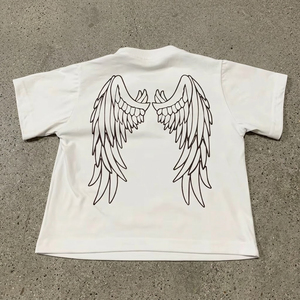 T-shirt en coton personnalisable pour homme, 250 g/m², imprimé, streetwear, décontracté, avec logo, <span class=keywords><strong>blanc</strong></span>, haute qualité, pour hommes - Product Image 2