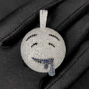 Collar de Joyería Fina Hip Hop Personalizado con Diamantes Moissanite VVS Helados de Corte Brillante, Chapado en Oro IGI sobre Plata 925 - Product Image 3