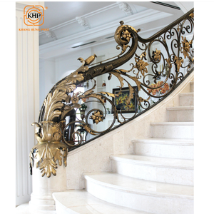 Barandilla de Escalera Moderna de Hierro Forjado KHP, Resistente al Óxido, Segura, para Interiores, de Alta Calidad, Hecha a Mano en Vietnam, Ideal para Villas y Hoteles, Estilo DIY - Product Image 1
