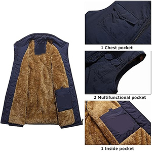 Veste matelassée en laine imperméable coupe-vent respirante sans manches pour homme, fabriquée sur mesure par le fabricant direct, pour une utilisation en extérieur - Product Image 6