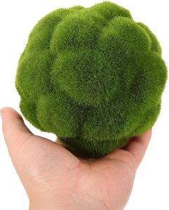 Amazing Green Metal Moss Ball Home Decor Artistic <b>Table</b> Centrepiece for Living Room Bedroom Artificial Plant Decorative Ball - Product Image 1