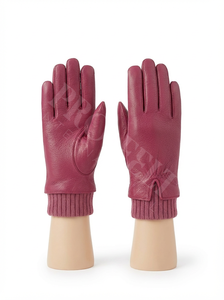 Biker Riding Grain Finish Hand wear with Thermal Knit Cuff and Natural Palm Curve Cold Climate Warm Mobility Use Leather Gloves - Product Image 6