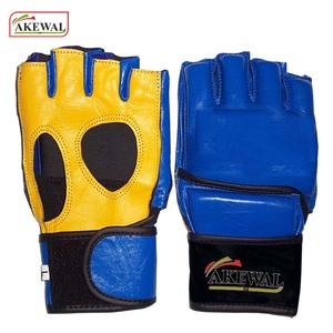 Akewal นวมชกมวยหนัง100% ครึ่งคุณภาพสูงถุงมือ MMA แบบปรับแต่งโลโก้ได้และยังมีหนังสังเคราะห์อีกด้วย - Product Image 5