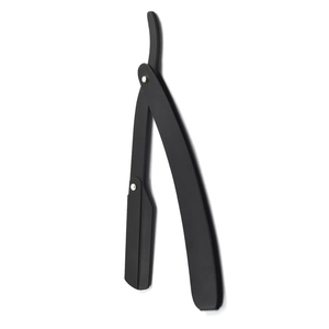 Outil de rasage de gorge pliant professionnel de barbier épilateur de précision rasoir de barbier à bord droit par des roches grises - Product Image 2