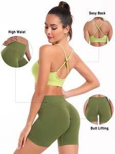 Conjuntos de dos piezas para mujer, venta al por mayor, conjunto de yoga con logotipo personalizado, diseño de color sólido, sujetador, correr, gimnasio, conjuntos de fitness - Product Image 4