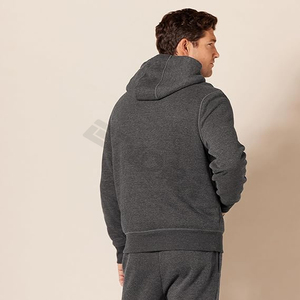 Sweat à capuche thermique polyvalent pour hommes pull en polaire douce couche chaude et légère tenue Streetwear prête pour décontracté quotidien en plein air - Product Image 3