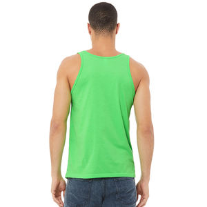 Camiseta sin mangas con espalda cruzada de tres mezclas para mujer, color verde, de - Product Image 6