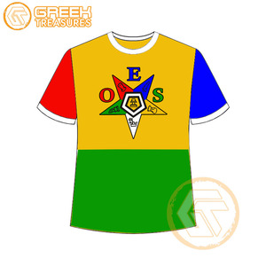 T-shirt Ordre de l'étoile de l'Est en gros Vêtements en jersey de coton T-shirt OES respirant de haute qualité Vêtements grecs pour femmes - Product Image 3