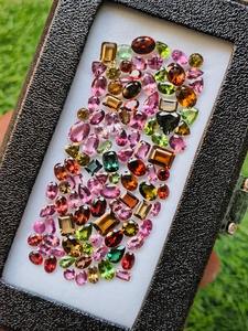 Beautiful Natural Multi-Colour Tourmaline Faceted Gemstone Ultimate Loose <b>Cushion</b> & Oval Cut 1-2 Carat Jewelry Making Mix Lot - Product Image 2