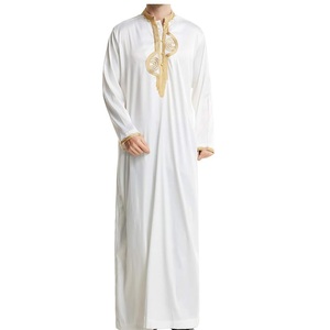 Estilo turco marroquí Kaftan étnico musulmán ropa islámica tradicional 100% algodón seda hecha transpirable Thobes Jubbah para hombres - Product Image 1