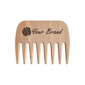 Logo laser portatile biodegradabile logo in legno ecologico amichevole 100% personalizzato con pettine naturale dei capelli di oliva per viaggi in hotel - Product Image 2