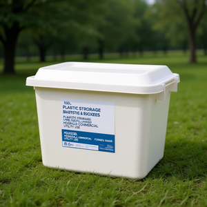 SHARQ ECO PLAST 100L Baril de rangement en plastique PP durable, design européen, grand conteneur polyvalent pour usage domestique et commercial - Product Image 3