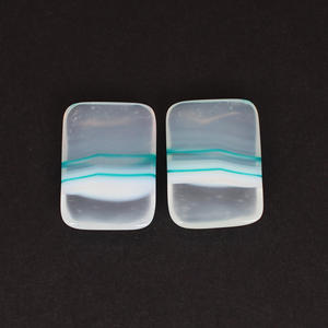 Piedras Preciosas Sueltas para la Fabricación de Joyas, Pendientes al por Mayor, Cabujón Rectangular de Ágata Azul Encaje, Piedra Preciosa Hecha a Mano para Joyería - Product Image 4