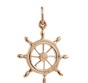 Handmade Magic Yellow Gold Nautical <b>Ship</b> <b>Wheel</b> Pendant Charm High Quality Best Nautical <b>Ship</b> <b>Wheel</b> Handmade Decor - Product Image 1